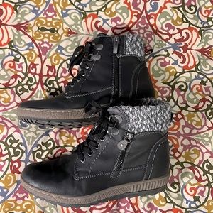 SPRING STEP RELIFE KHAZERA BLACK BOOTS. Womens EU 42  US 10.5-11